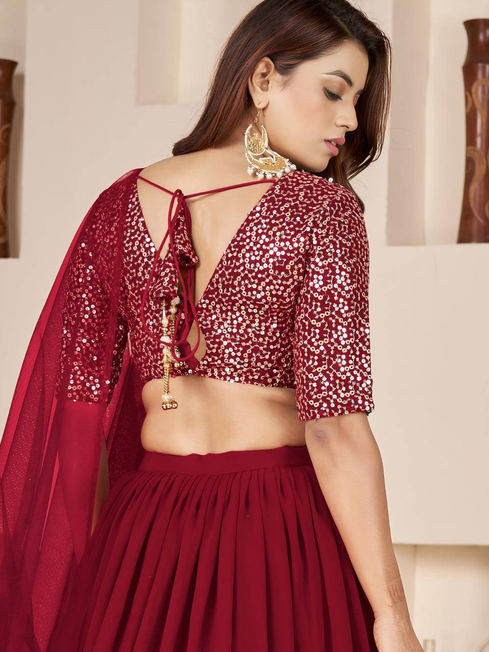 Anchal vol 2 Georgette Red Lehenga choli manufacturers in India
